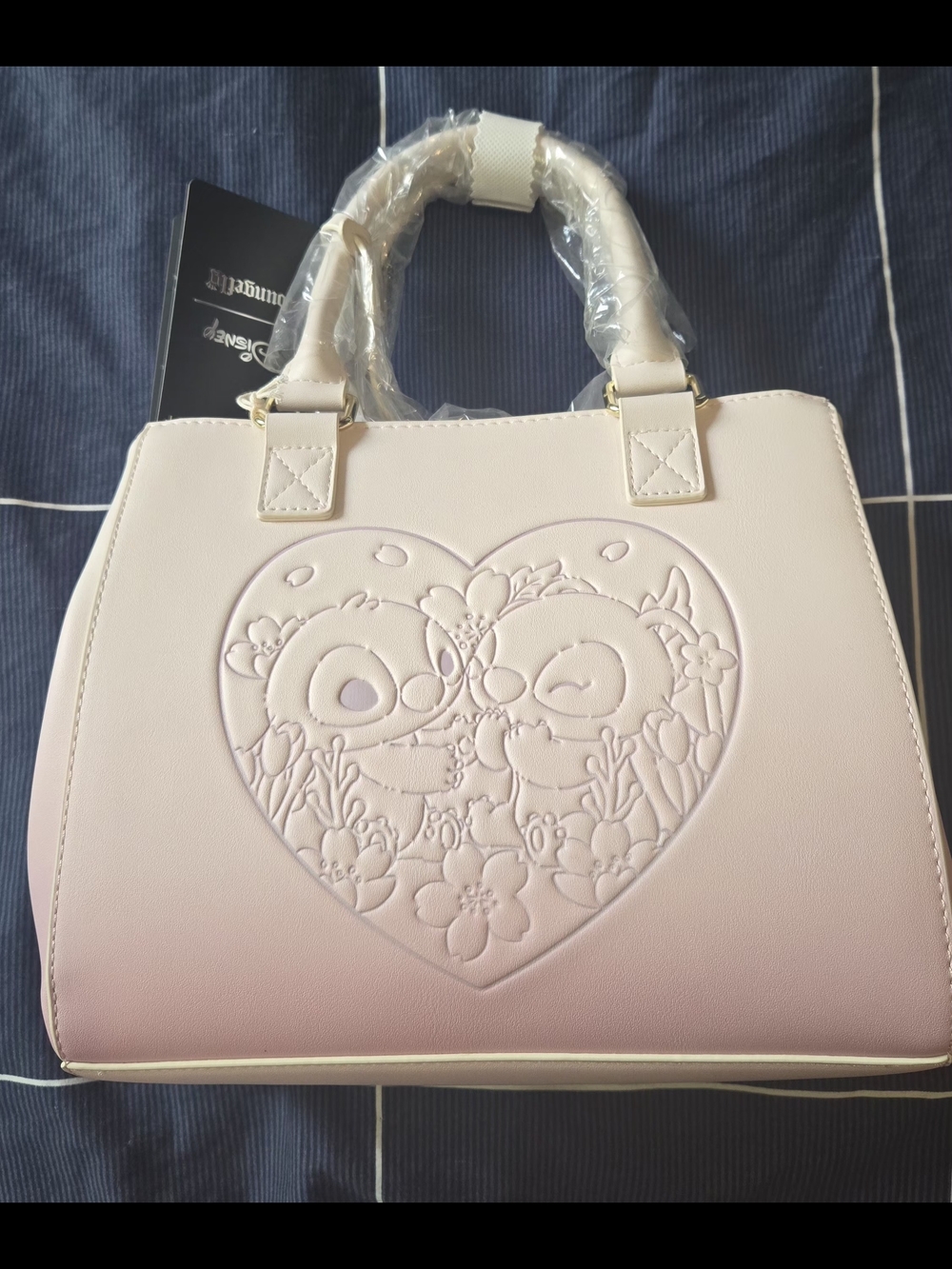 Disney Light Pink Embossed Heart Satchel